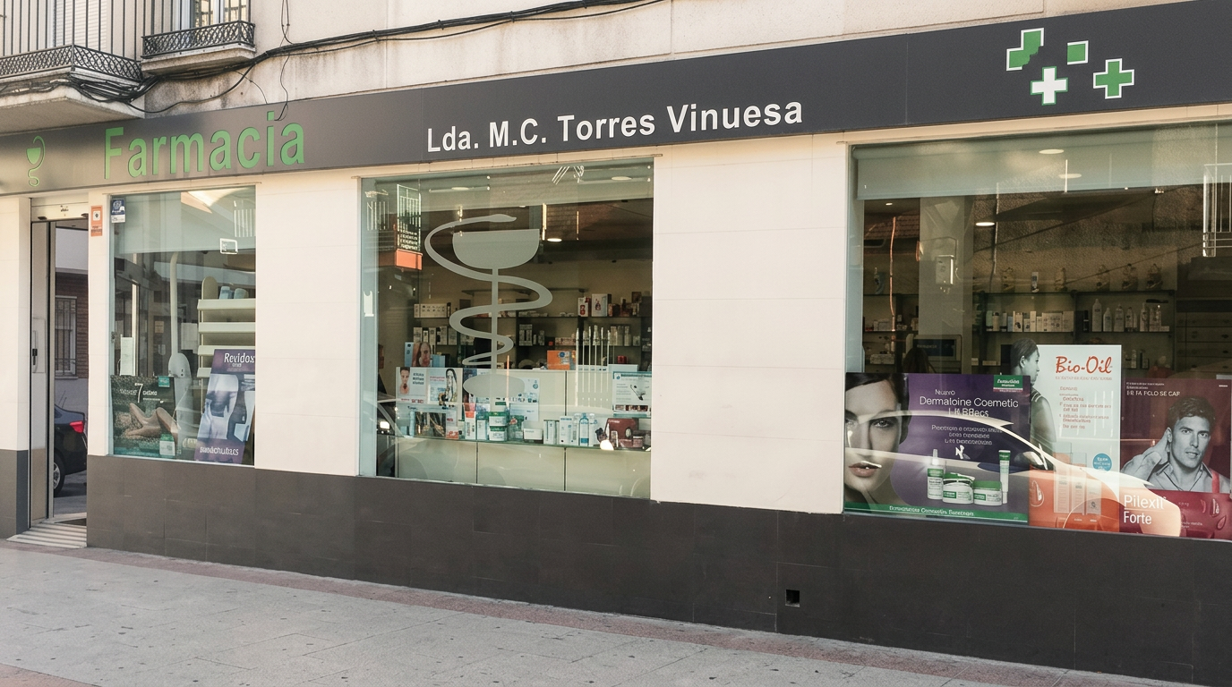 Fachada de Farmacia Lda. M.C. Torres Vinuesa en Getafe Central